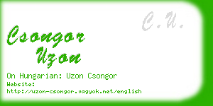 csongor uzon business card